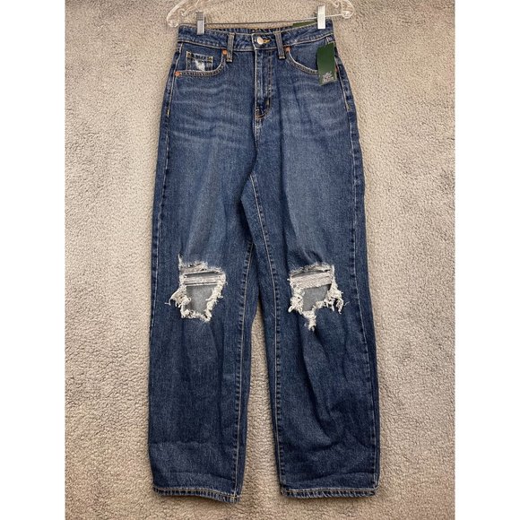 New Wild Fable Women’s Distressed Highest‎ Rise Baggy Jeans size 2/26 Waist - Picture 1 of 14